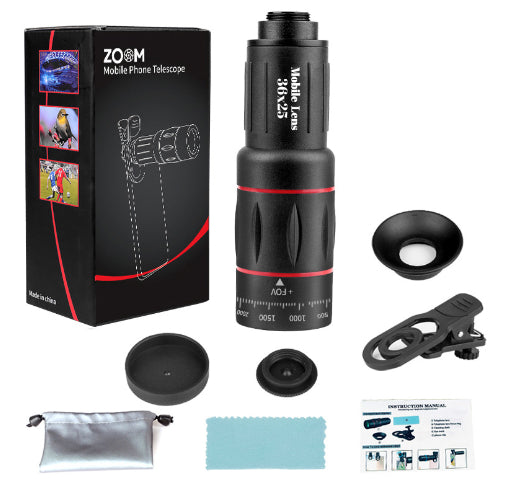 Telescope Zoom Mobile  Lens   Camera Lens With Tripod