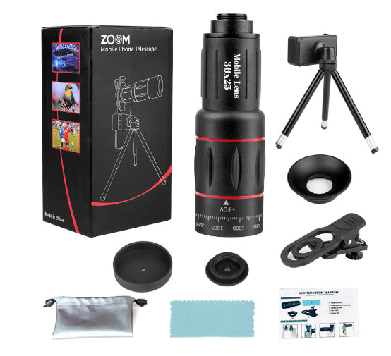 Telescope Zoom Mobile  Lens   Camera Lens With Tripod